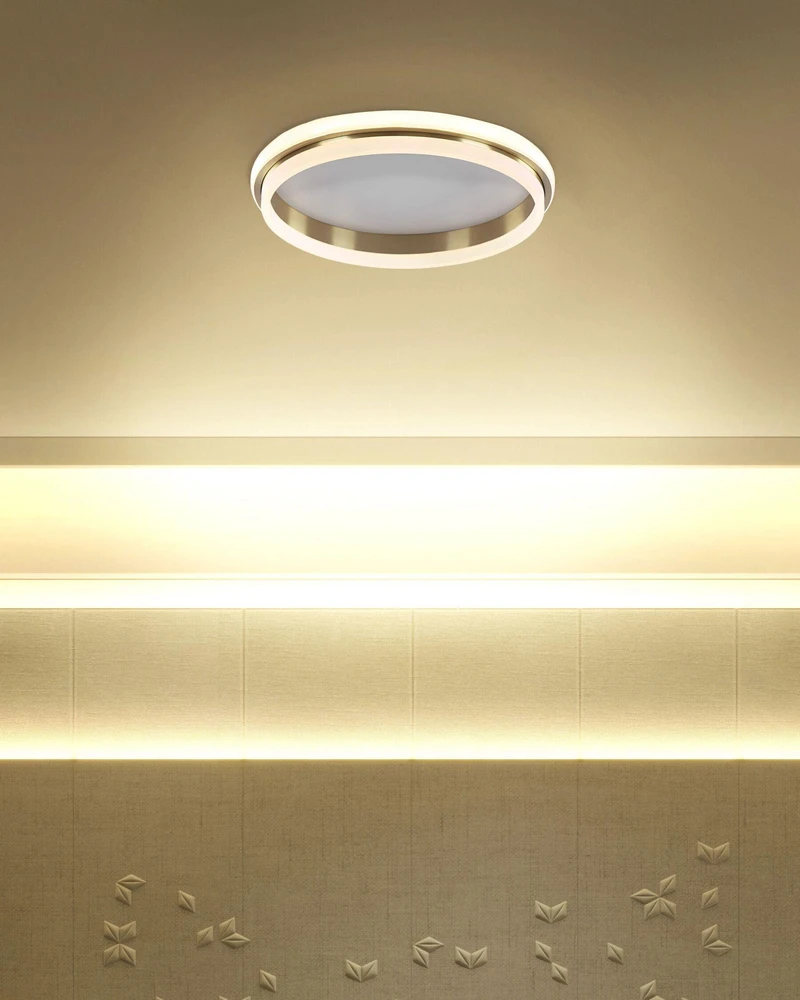Beliani LED lubinis šviestuvas TAPING metalinis auksinis