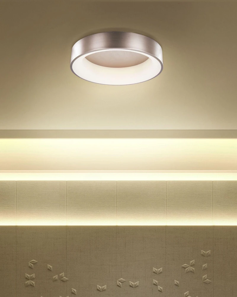 Beliani LED lubinis šviestuvas DAWEI metalinis šviesiai rudas
