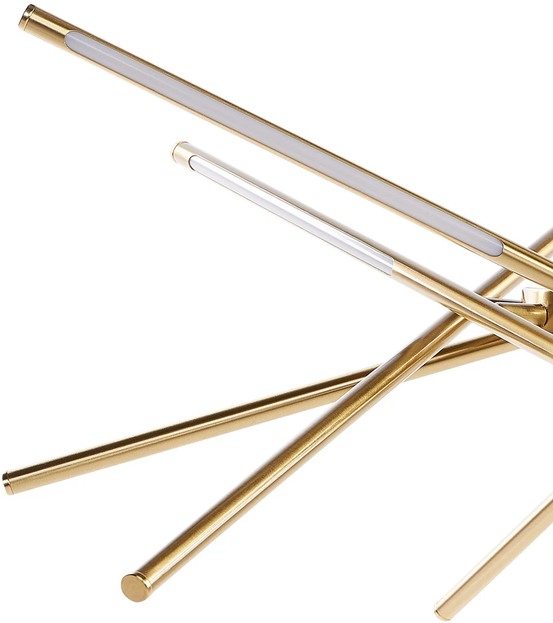 Pakabinamas šviestuvas Beliani Pakabinamas LED šviestuvas PALUN su reguliatoriumi, metalinis, auksinės spalvos
