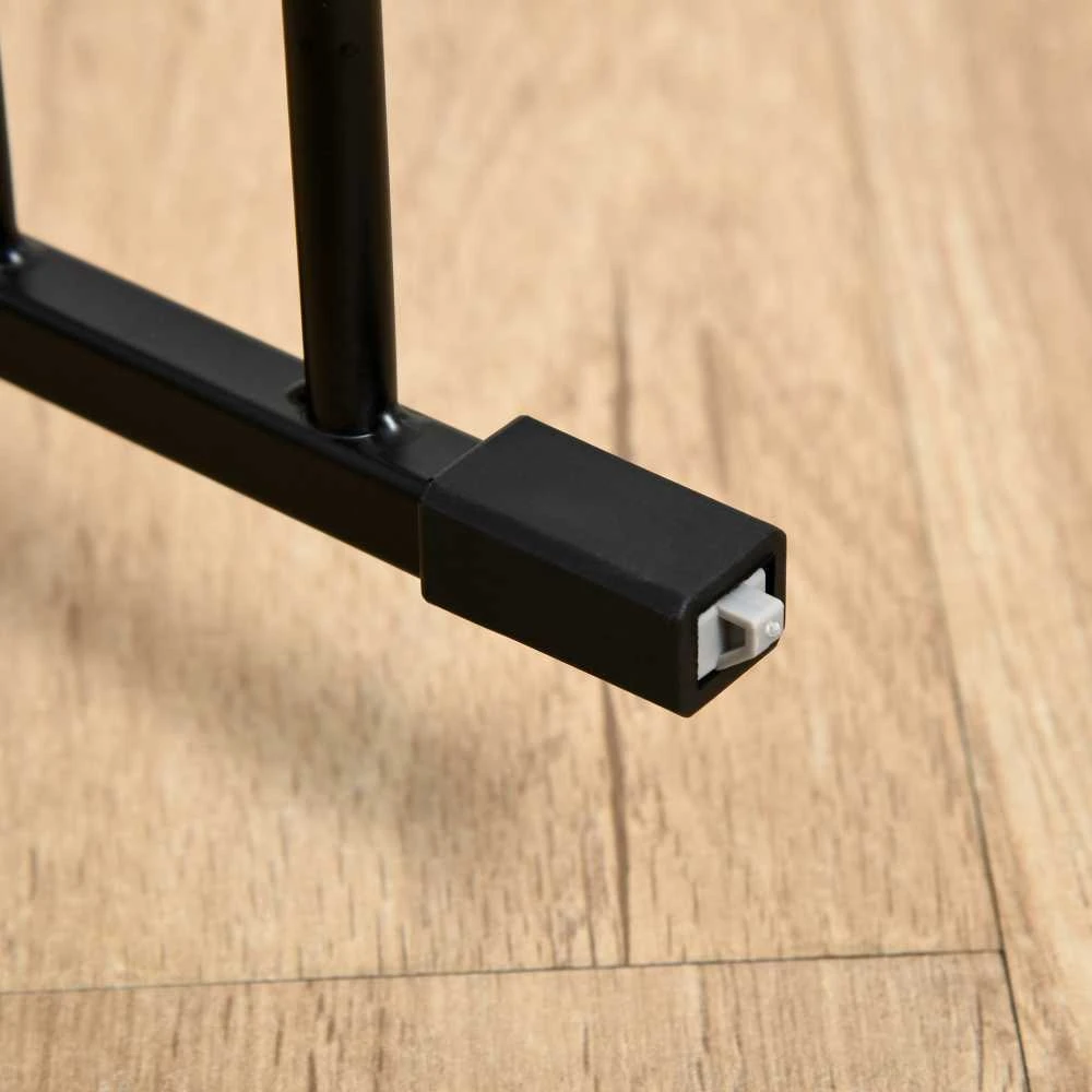 PawHut 2-in-1 voljeras šuniukams, 5 dalių, sulankstoma apsauginė tvorelė šunims su durelėmis, DIY voljeras mažų ir vidutinių veislių šunims, 300 x 74,5 cm, metalinis, juodas
