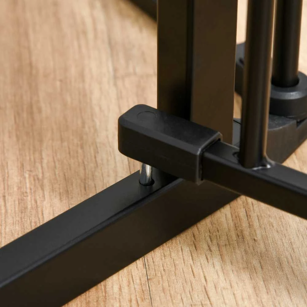 PawHut 2-in-1 voljeras šuniukams, 5 dalių, sulankstoma apsauginė tvorelė šunims su durelėmis, DIY voljeras mažų ir vidutinių veislių šunims, 300 x 74,5 cm, metalinis, juodas