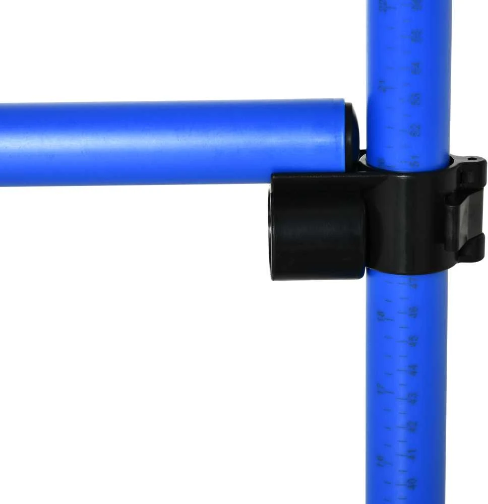 PawHut šunų dresūros rinkinys, agility kliūčių ruožas, 4 kliūtys, plastikas, mėlyna, 99x65x94 cm