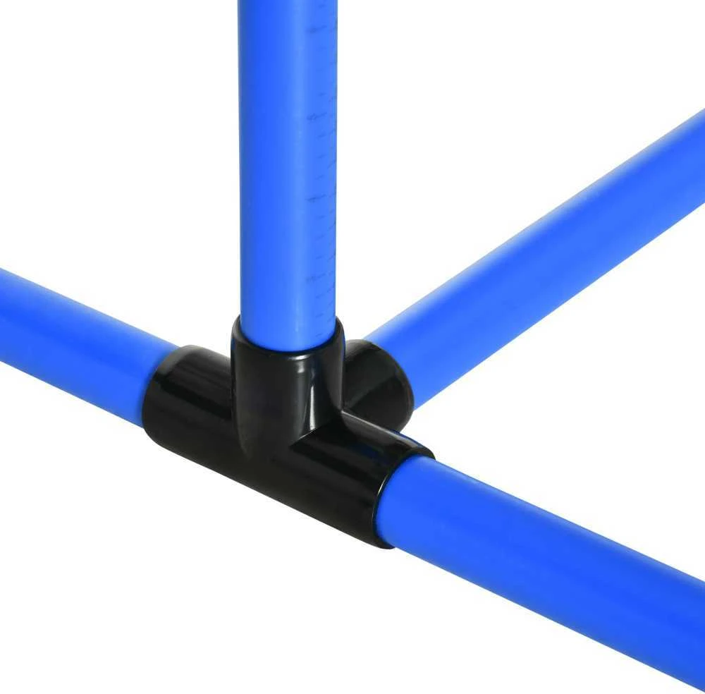 PawHut šunų dresūros rinkinys, agility kliūčių ruožas, 4 kliūtys, plastikas, mėlyna, 99x65x94 cm
