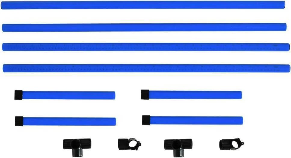 PawHut šunų dresūros rinkinys, agility kliūčių ruožas, 4 kliūtys, plastikas, mėlyna, 99x65x94 cm
