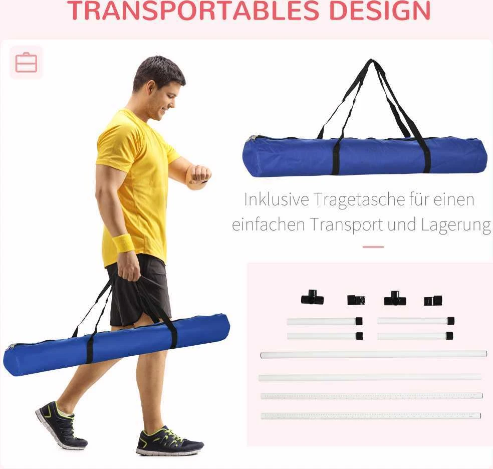 PawHut šunų dresūros rinkinys, agility kliūčių ruožas, slalomui, 4 kliūtys, plastikas, baltas, 99x65x94cm