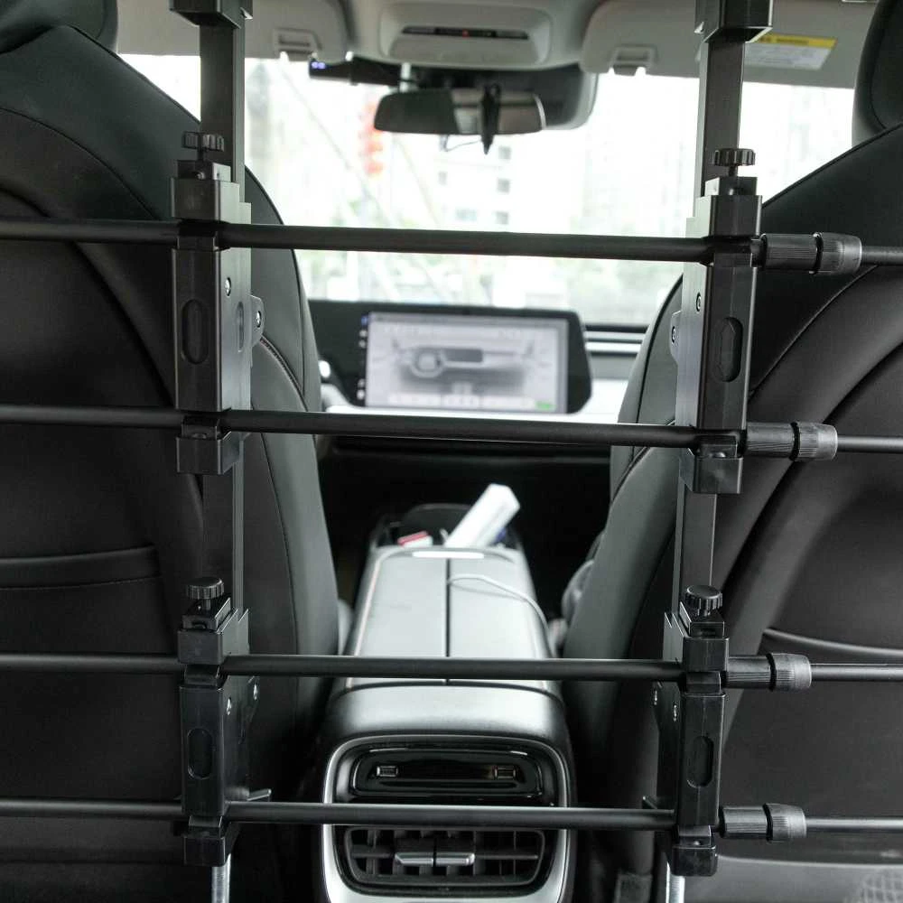 PawHut universalus reguliuojamas bagažinės pertvaros tinklelis, automobiliui, plieno, 89-150x76-124 cm