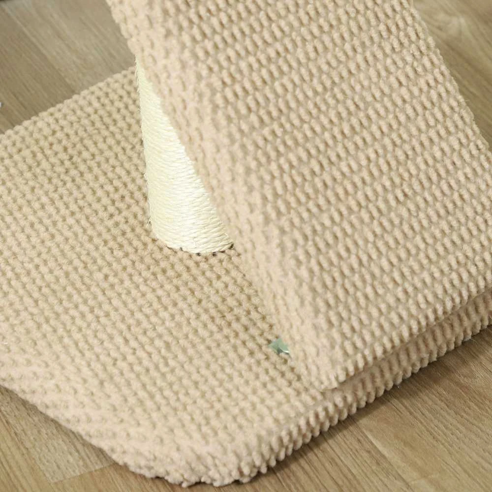 PawHut draskyklė, 54 cm draskymo stulpas, sizalio kačių draskyklė su žaisliniu kamuoliuku, draskyklė katėms, baldai katėms, vidaus naudojimui, kreminė balta