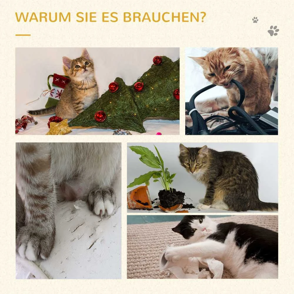 PawHut draskyklė katėms 85cm, draskymo stulpas, apsauga nuo apvirtimo, sizalio virvė, pliušas, kreminė balta