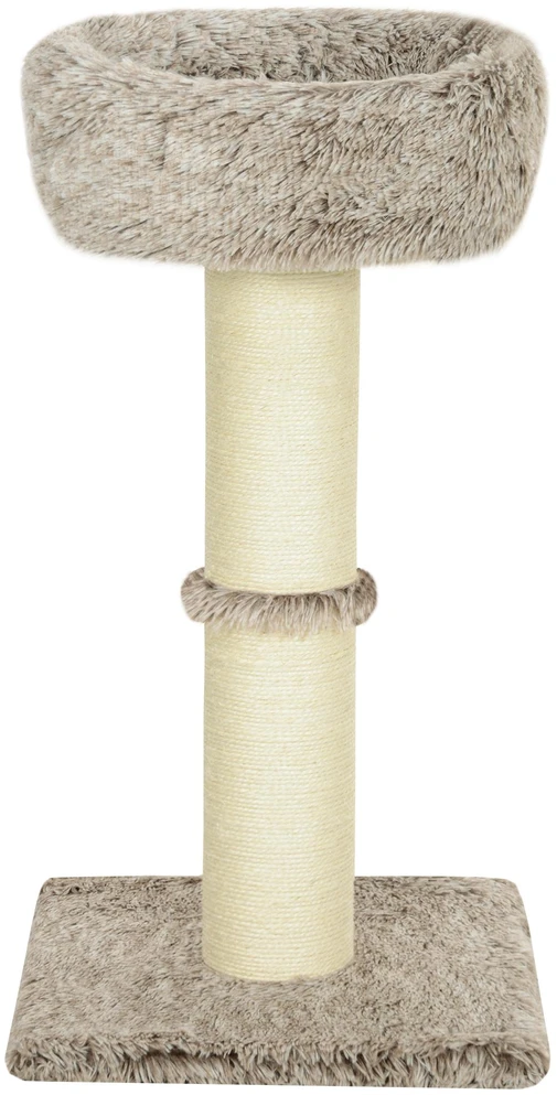 PawHut draskyklė katėms, 87 cm aukščio, su guoliu, storu stulpu, sizalio draskymo stulpais, katėms iki 6kg, vidaus naudojimui, ruda