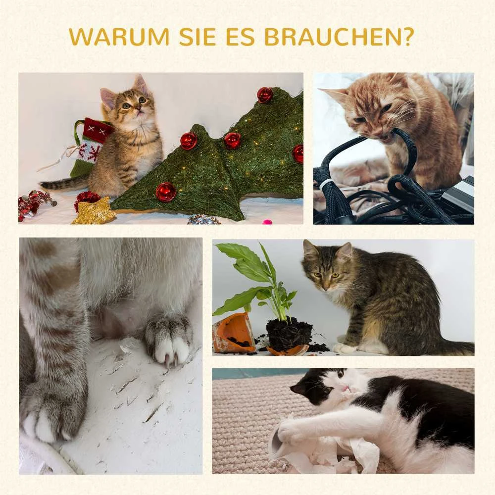 PawHut draskyklė, montuojama iki lubų, 202-242 cm, laipynė katėms, reguliuojamo aukščio, su apsauga nuo griuvimo, džiutas, žalia ir geltona