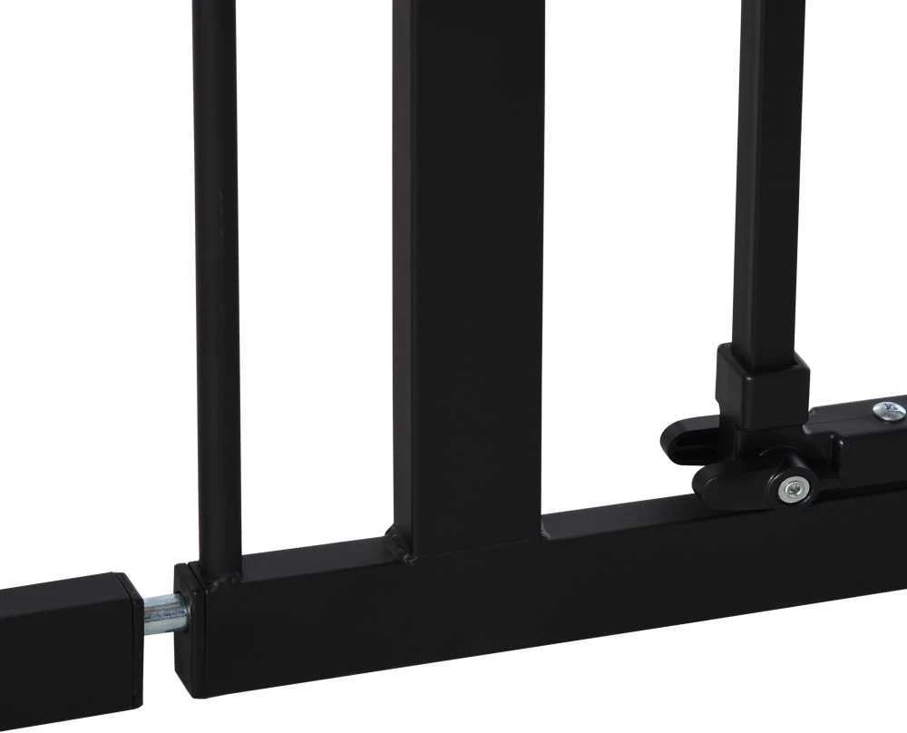PawHut apsauginiai varteliai naminiams gyvūnėliams, be gręžimo, metalas/plastikas, juodi, 136,3 cm x 76,2 cm