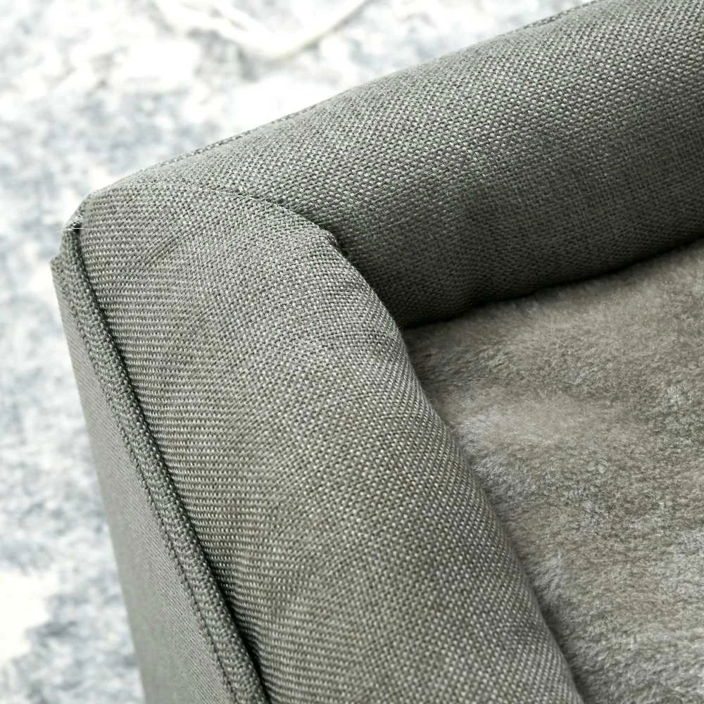 PawHut kačių namelis 36,5x36,5x33cm, dviejų aukštų guolis su pagalvėle, namelis katėms iki 5kg, žalias