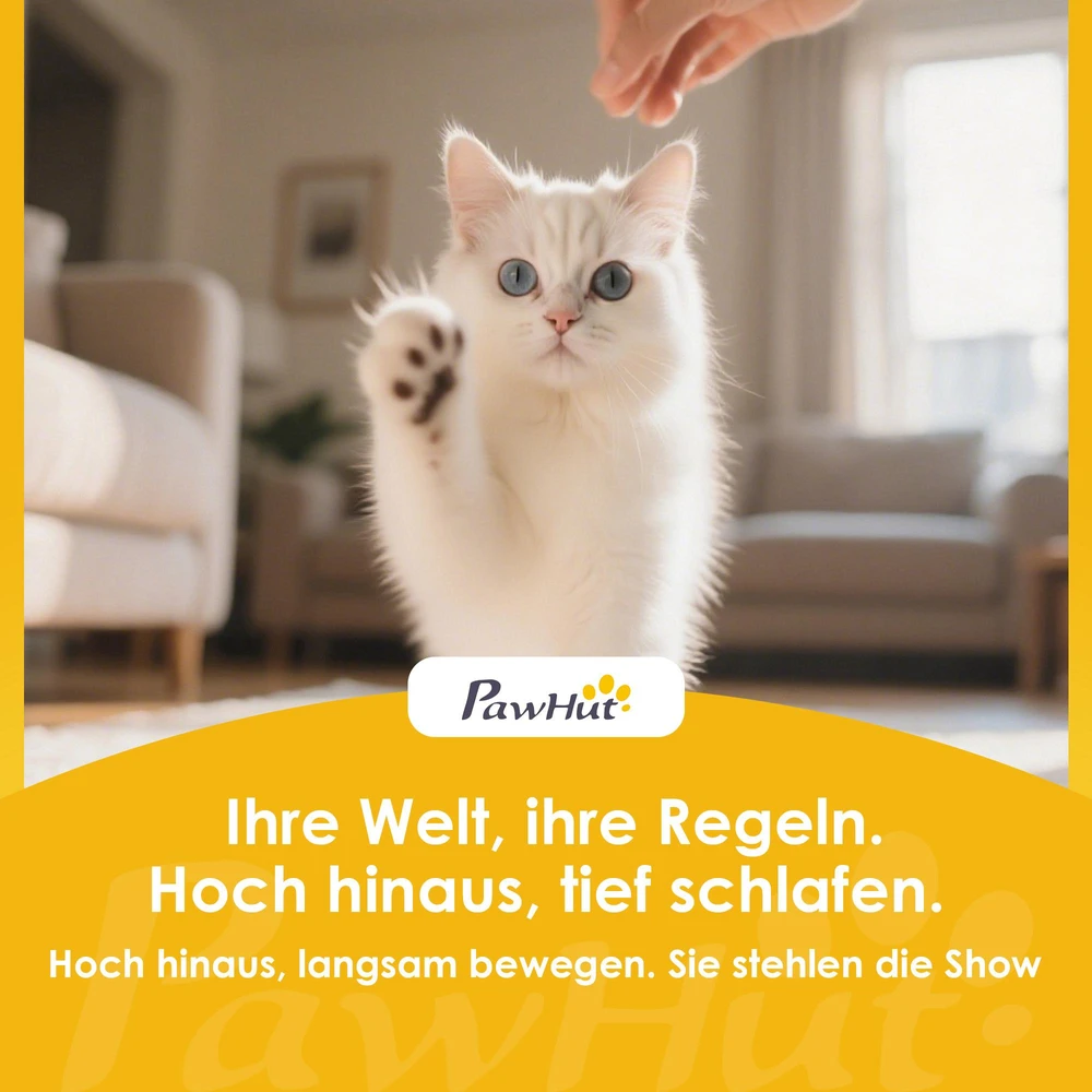 „PawHut“ katės gultas ant stalo, 360° besisukantis gultas su reguliuojamu aukščiu, nuimamu ir skalbiamu užvalkalu, katėms iki 6kg, namų biurui, kreminės baltos spalvos