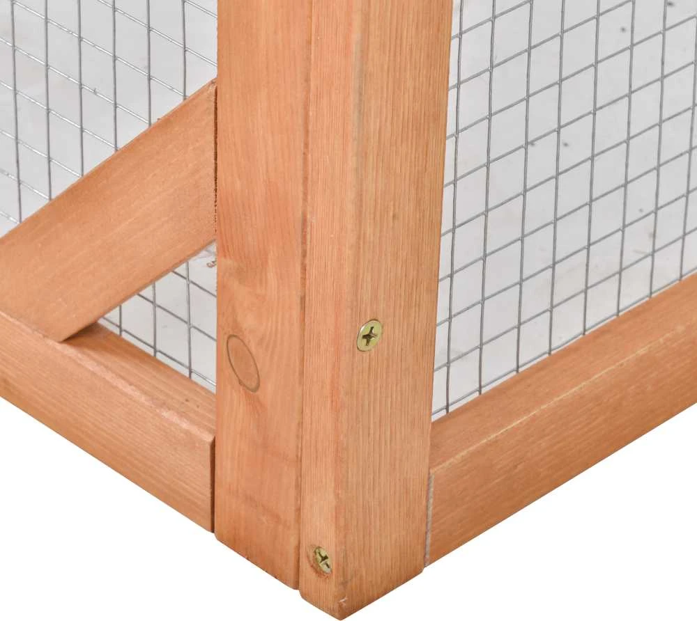 PawHut smulkių gyvūnų narvas nykštukiniams triušiams 125,5x100x49 cm su atidaromu bituminiu stogu, tinka naudoti lauke ir viduje, atsparus oro sąlygoms, iš eglės medienos, oranžinis ir žalias