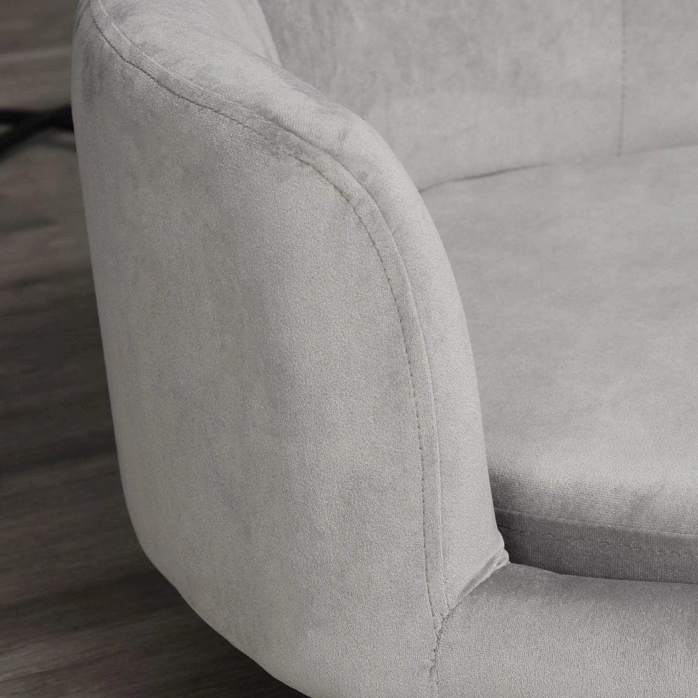 PawHut naminių gyvūnų sofa, šuns guolis su olandišku aksomu, putplasčiu ir beržinėmis kojomis, katėms ir šunims, 86 x 55 x 33 cm, šviesiai pilka