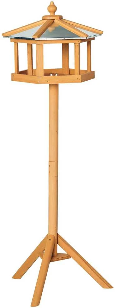 PawHut paukščių namelis, vila, lesykla su stovu ir cinkuotu stogu 113x40x40 cm