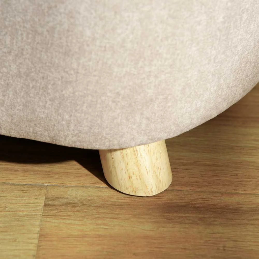 PawHut naminių gyvūnų sofa, šuns guolis su pagalve, kišene atloše, pliušiniu užvalkalu, kreminės baltos spalvos, pušies rėmas