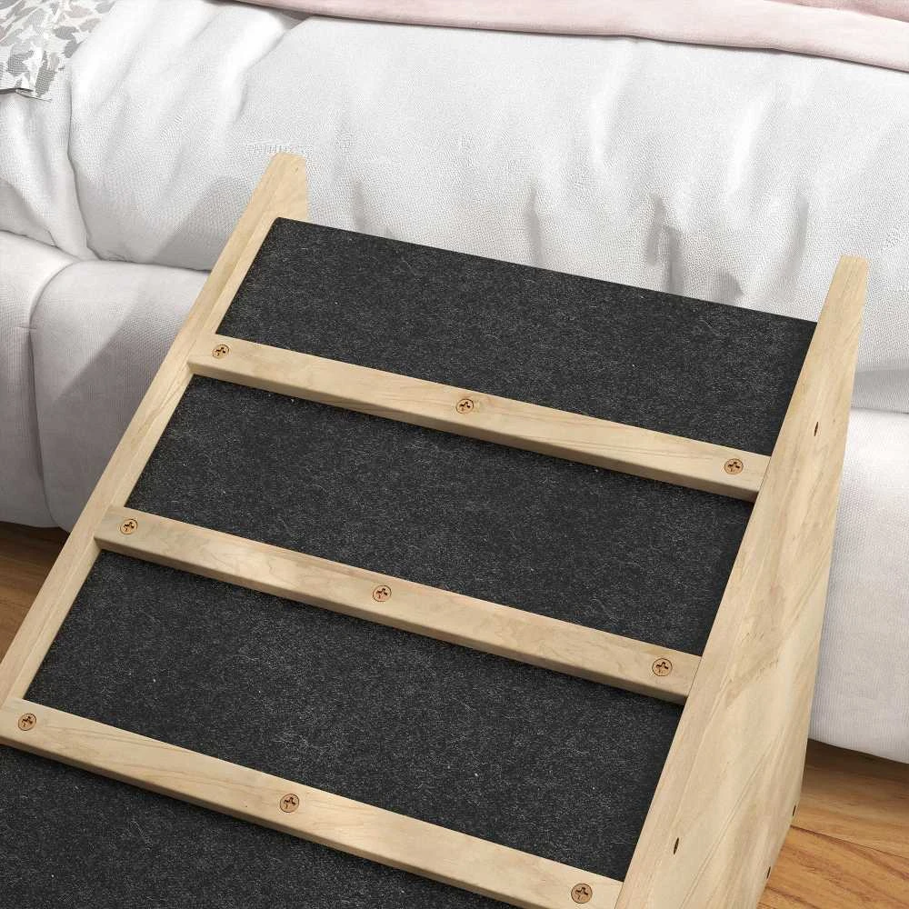 PawHut šunų rampa, neslidi naminių gyvūnėlių rampa automobiliui, įlipimo pagalba vidutinio dydžio šunims iki 20 kg, 90x40x45 cm