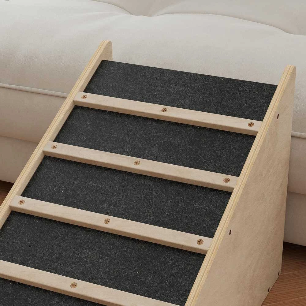 PawHut šunų rampa, neslidi naminių gyvūnėlių rampa automobiliui, įlipimo pagalba vidutinio dydžio šunims iki 20 kg, 90x40x45 cm