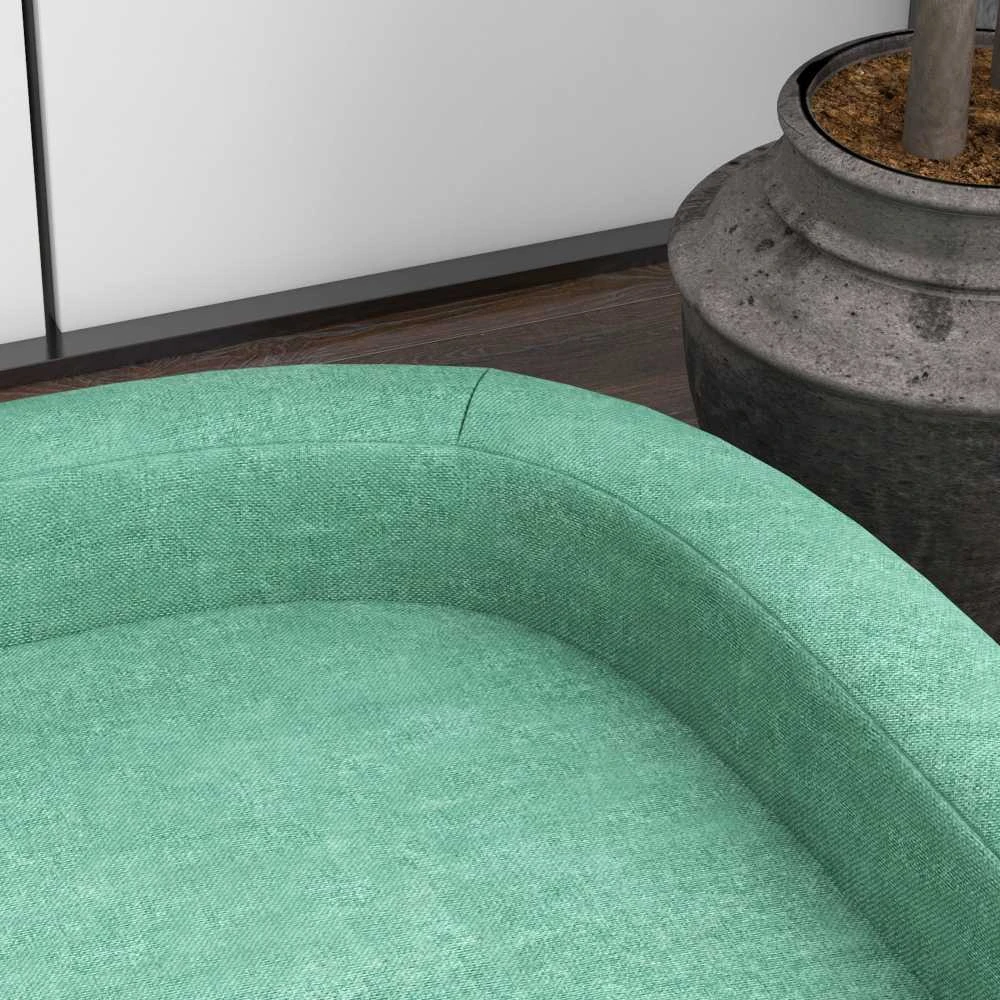 PawHut šunų sofa, patogi sofa augintiniams su pagalve, ideali dideliems šunims, pakeltas dizainas, medinės kojelės, žalia, 98x67x25 cm