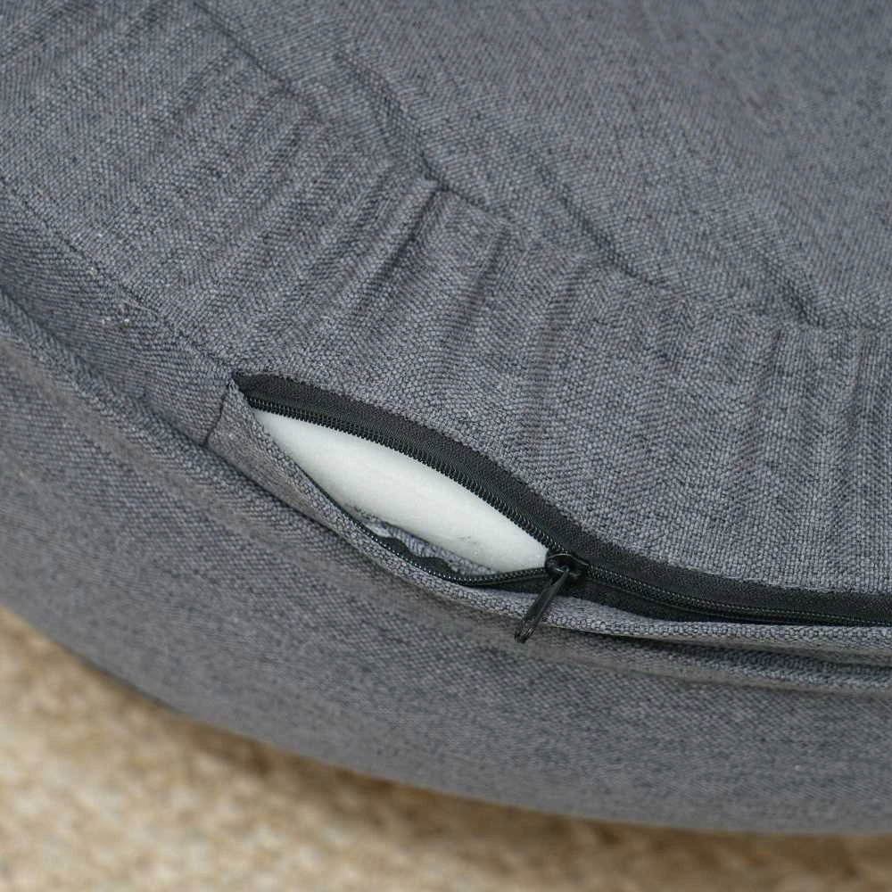 PawHut šunų sofa, plaunamu užvalkalu, augintinių sofa su atlošu ir medinėmis kojelėmis, kačių sofa, vidutinio dydžio šunims iki 25 kg, pilka