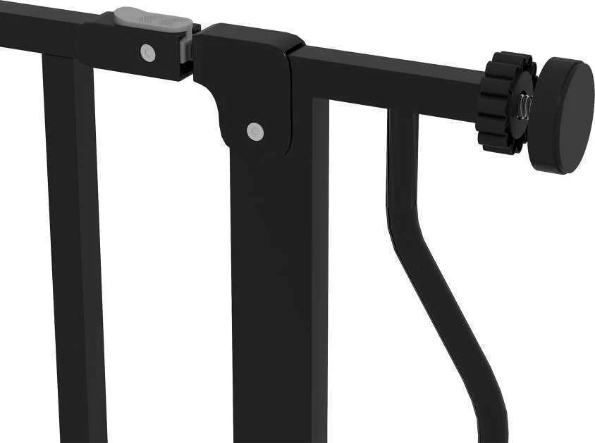 PawHut šunų apsauginiai varteliai, 75–115 cm, metaliniai, juodi | Aosom
