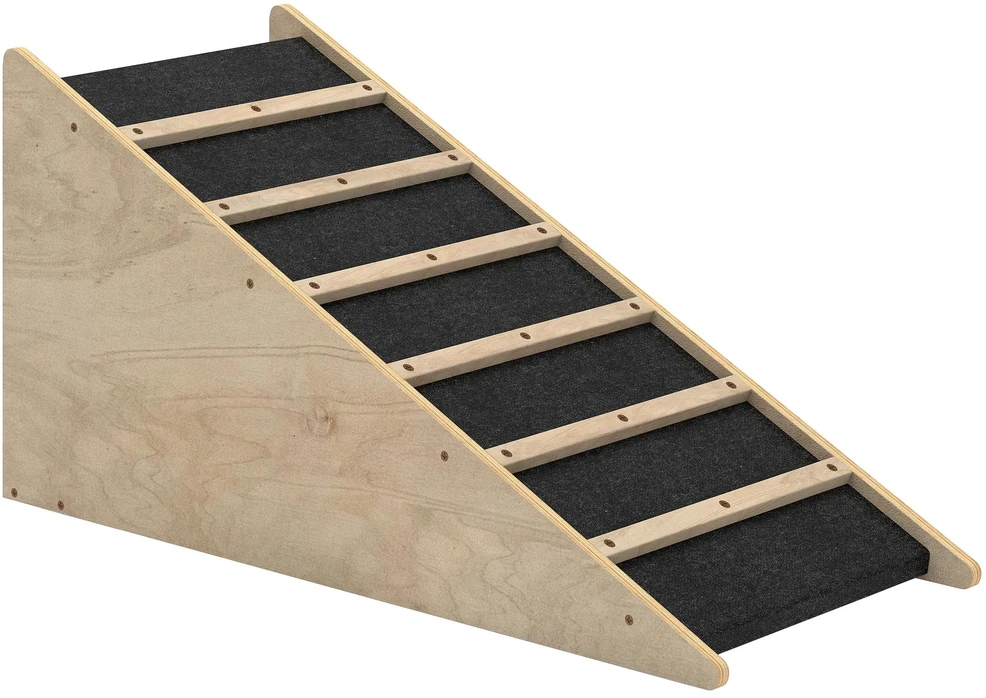 PawHut šunų rampa, neslidi naminių gyvūnėlių rampa automobiliui, įlipimo pagalba vidutinio dydžio šunims iki 20 kg, 90x40x45 cm