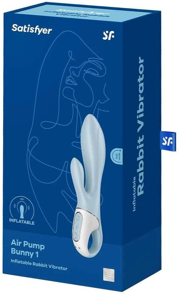 SATISFYER AIR PUMP BUNNY 1 ŠVIESIAI MĖLYNAS