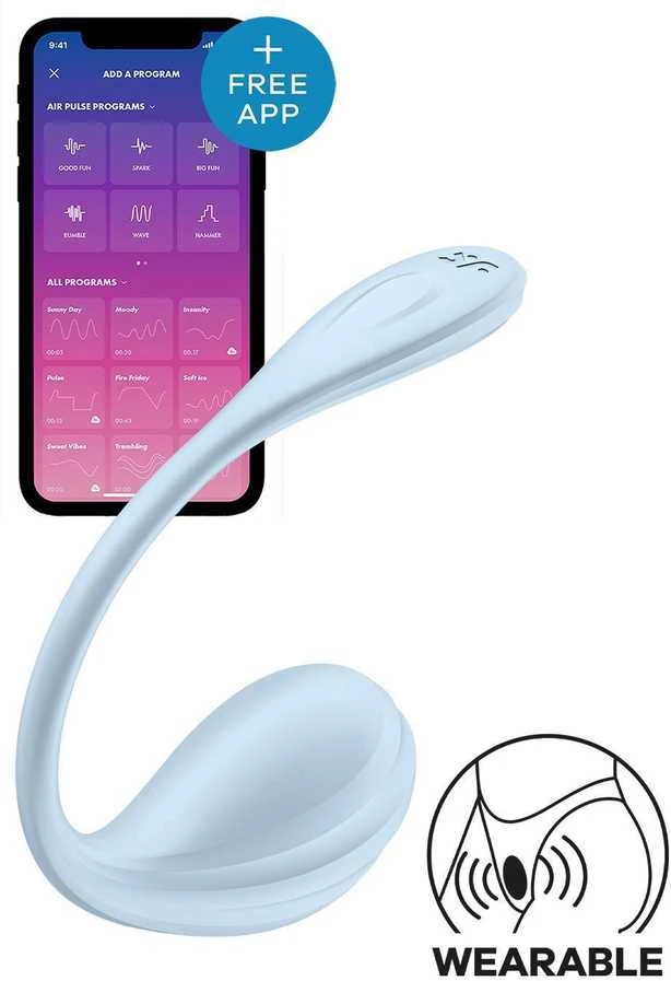 SATISFYER Glotnus Petalas su programėle Šviesiai Mėlyna