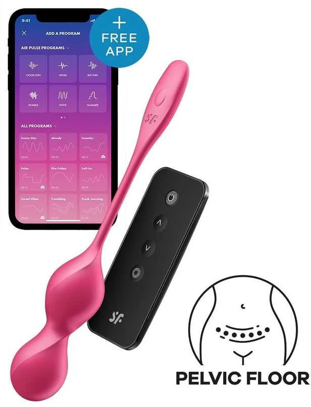 „SATISFYER LOVE BIRDS 2 CONNECT“ PROGRAMĖLĖ RAUDONA