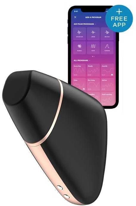 SATISFYER MEILĖS TRIKAMPIS CONNECT APP Juodas