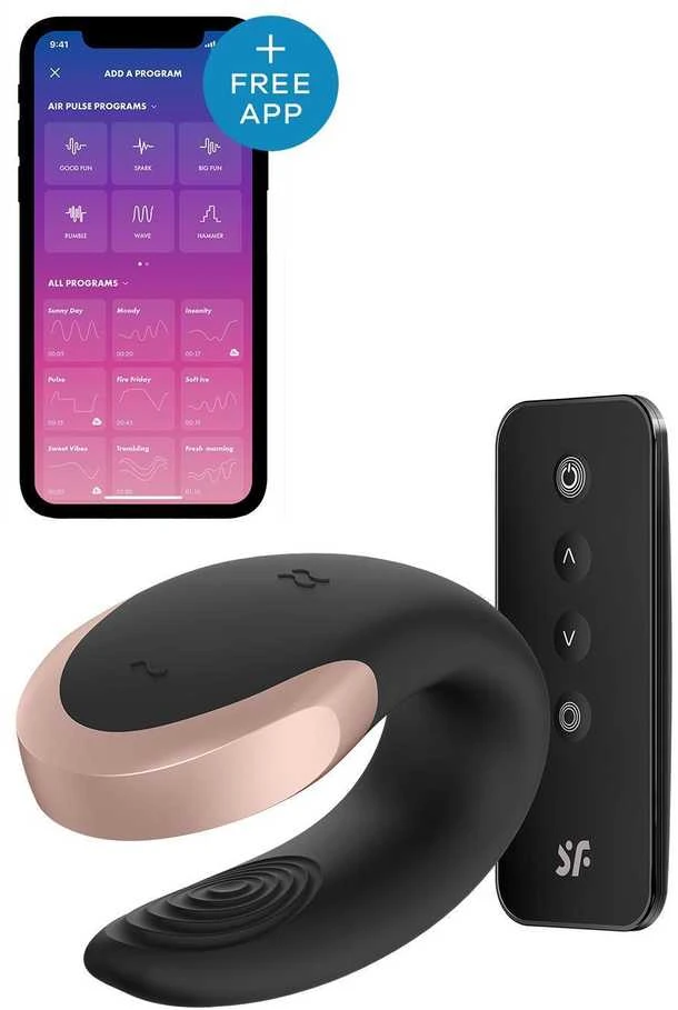 „Satisfyer“ „SATISFIER DOUBLE LOVE CONNECT“ programėlė Juodas