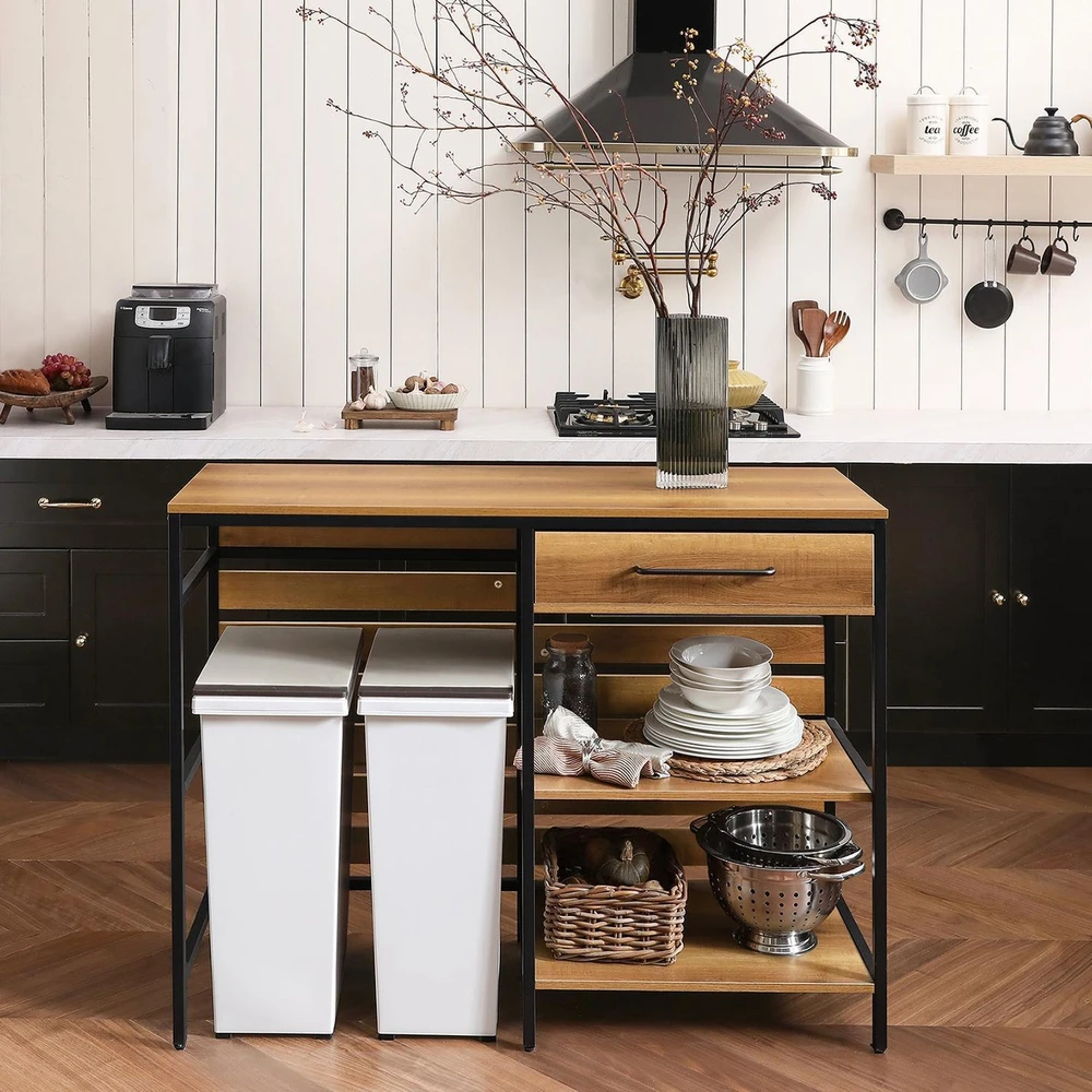 SoBuy baro stalas, vitrina, virtuvės spintelė, pagalbinis stalas, FSB71-PF