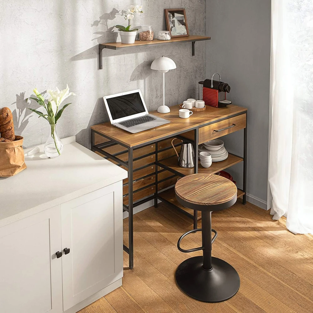 SoBuy baro stalas, vitrina, virtuvės spintelė, pagalbinis stalas, FSB71-PF