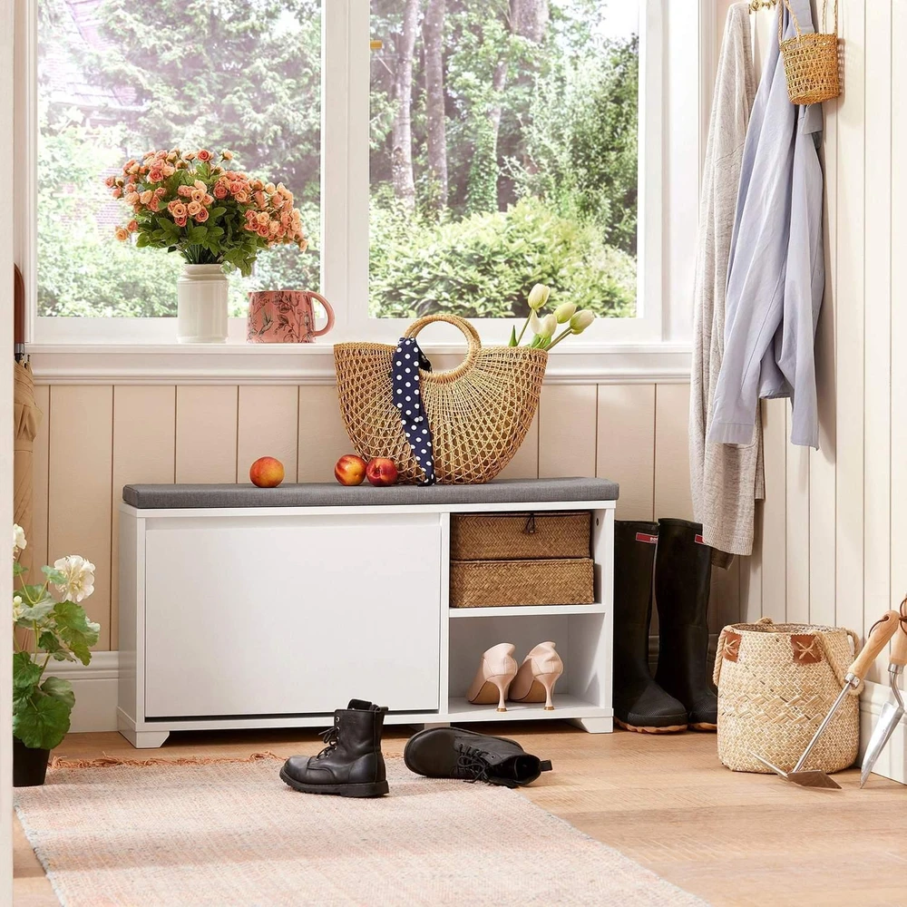 SoBuy batų spintelė su suoliuku FSR119-W