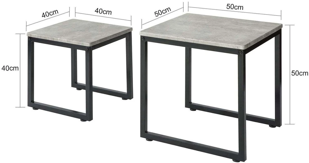 SoBuy, šoninis staliukas, kavos staliukas, kavinės staliukas, staliukų komplektas, FBT42-HG