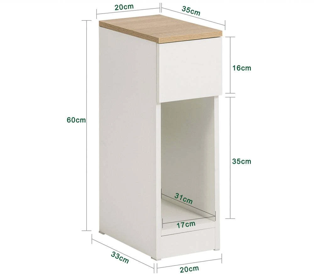SoBuy šoninis staliukas, daiktadėžė, kavos staliukas FBT111-WNx2