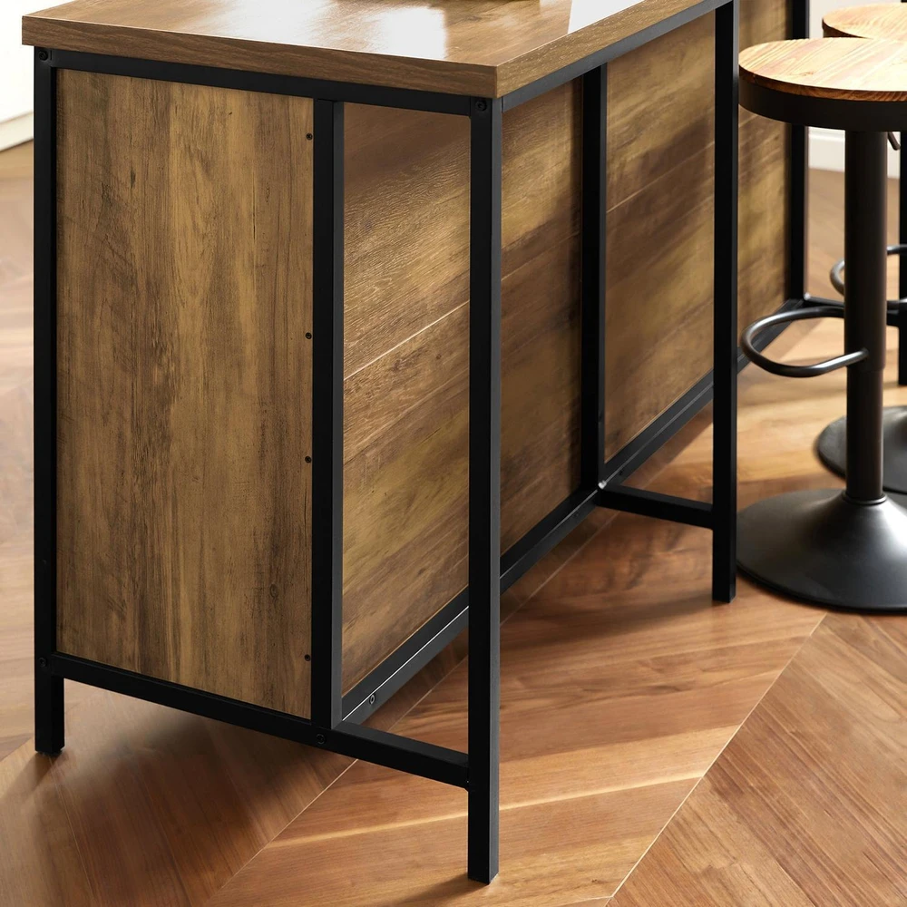 SoBuy virtuvės sala su 2 durų spintele, baro stalas KNL01-F
