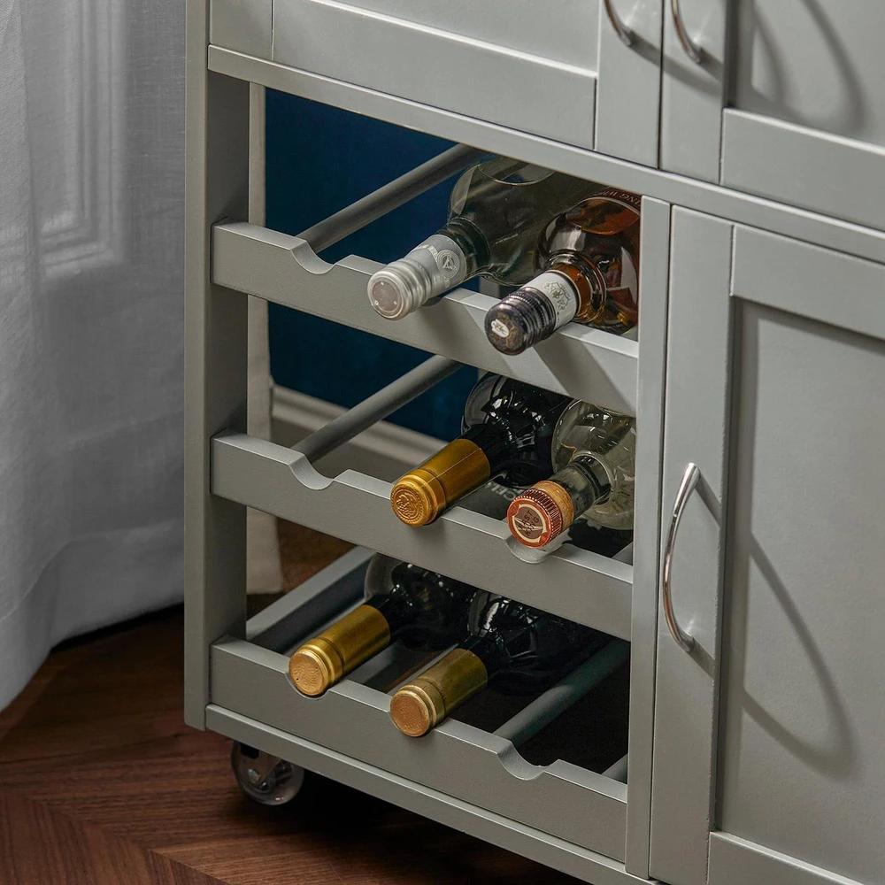 SoBuy virtuvės spintelė, vežimėlis su 1 stalčiumi, virtuvės sala su ratukais FKW45-HG