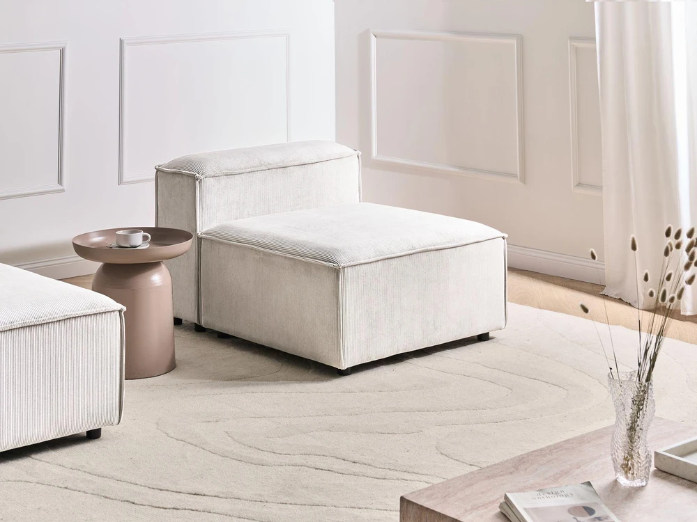 Sofa Beliani 1-vietis modulis ARDAL, kreminė balta, velvetas
