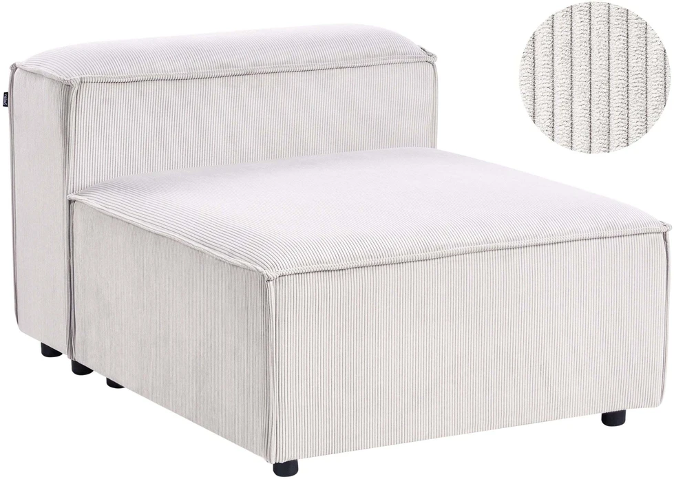 Sofa Beliani 1-vietis modulis ARDAL, kreminė balta, velvetas