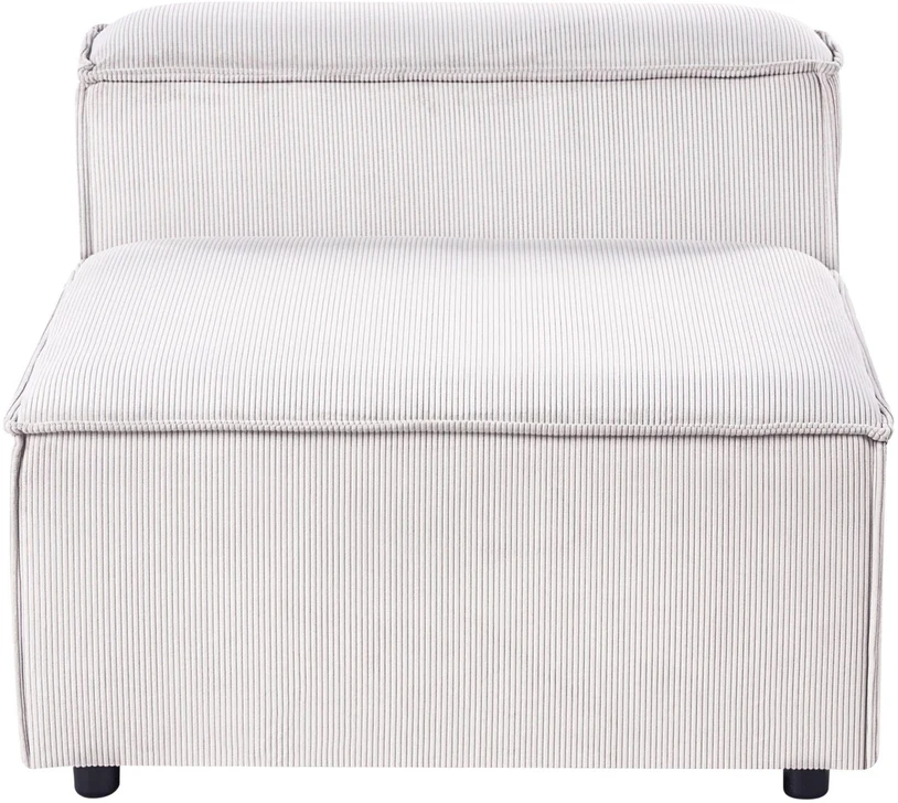 Sofa Beliani 1-vietis modulis ARDAL, kreminė balta, velvetas