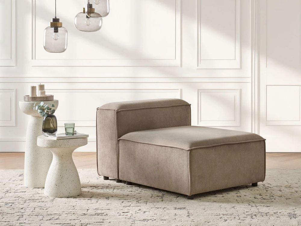 Sofa Beliani 1-vietis modulis ARDAL šviesiai rudas velvetas