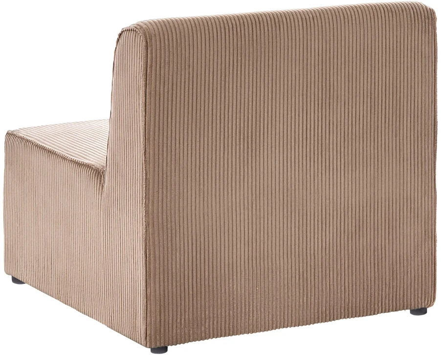 Sofa Beliani 1 vietos modulis LEMVIG smėlio spalvos velvetinis