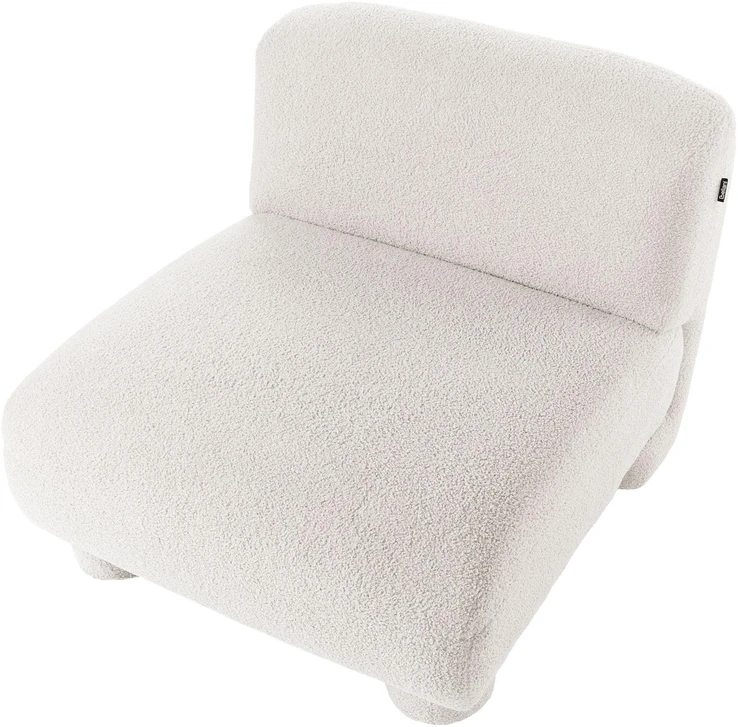 Sofa Beliani 1 vietos modulis MJALBI, kreminė balta, Boucle