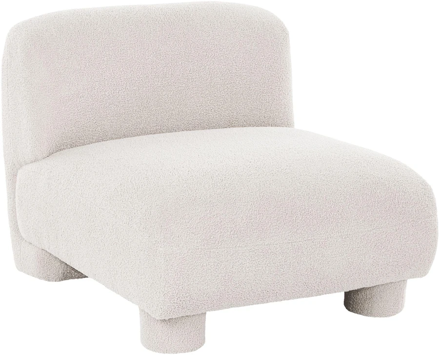 Sofa Beliani 1 vietos modulis MJALBI, kreminė balta, Boucle