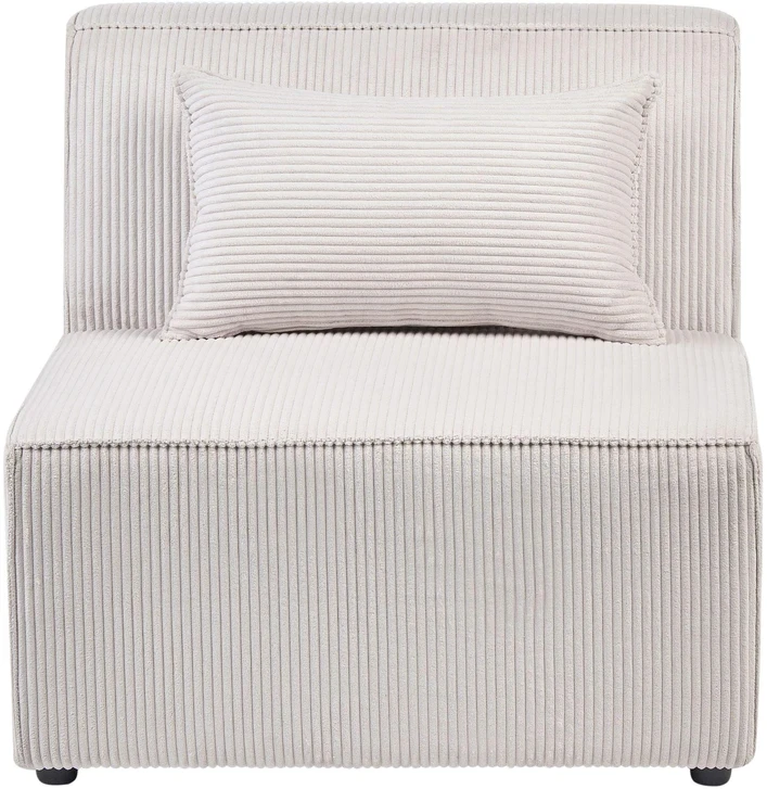 Sofa Beliani 1 vietos sofos modulis LEMVIG smėlio spalvos velvetas