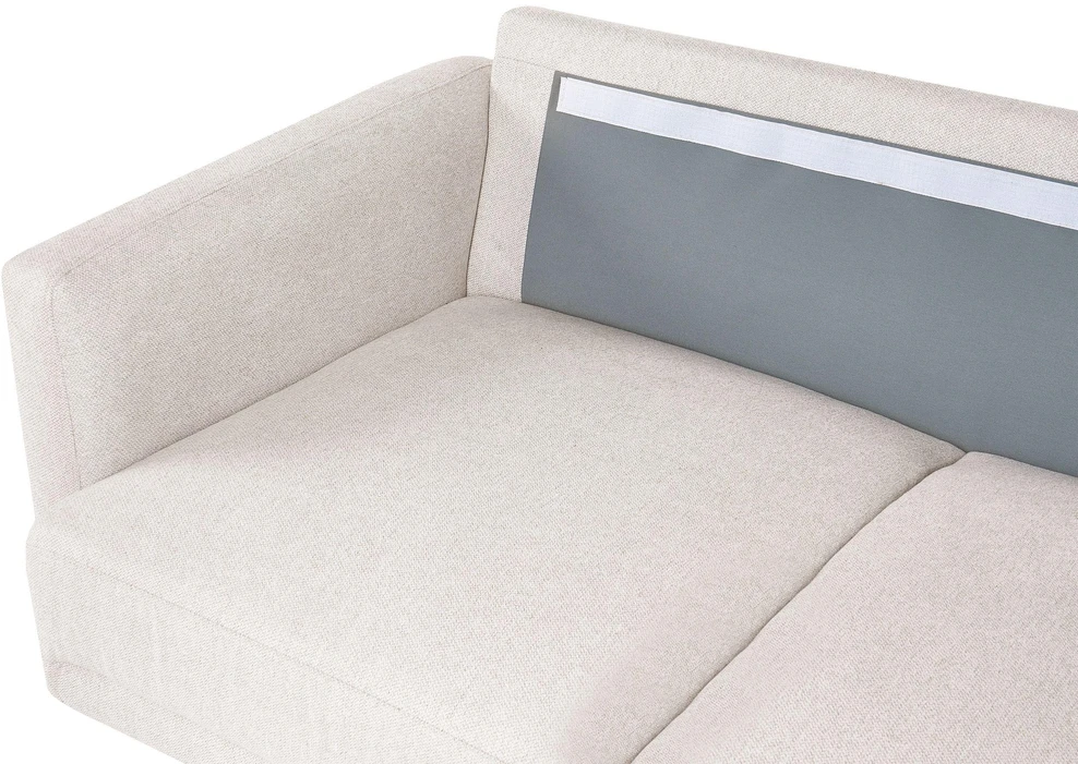 Sofa Beliani 2 vietų kairinis kampas BREDA, šviesiai smėlio spalvos