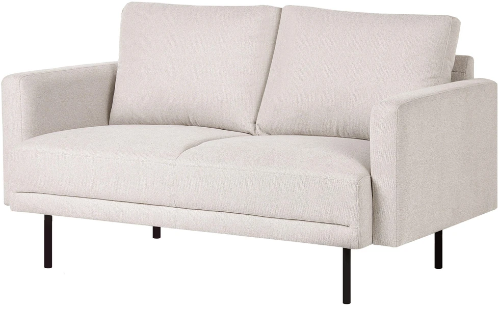 Sofa Beliani 2 vietų poilsio komplektas BREDA šviesiai smėlio spalvos