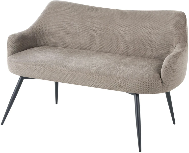 Sofa Beliani 2 vietų valgomojo suoliukas ARENDAL smėlio ir pilkos spalvos